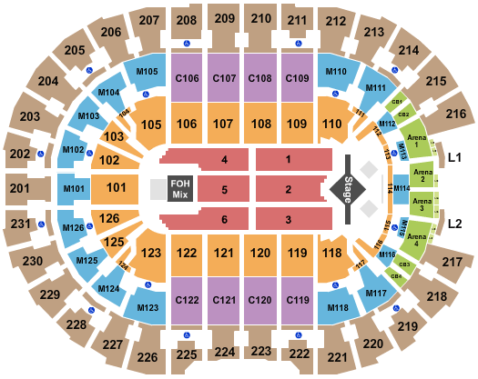 Rocket Arena J. Cole Seating Chart